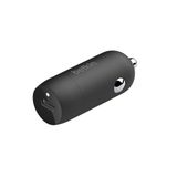Belkin BoostCharge 30W Hızlı Araç Şarj Cihazı, USB-C Güç Dağıtım Portlu Kompakt Tasarım, iPhone 16, 15, Samsung Galaxy S23, Note, Pixel vb. için Evrensel Uyumluluğa Sahip USB Araç Şarj Cihazı - Siyah