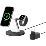 Belkin Boostcharge 3'Ü 1 Arada Qi2 Şarj Cihazı, Magsafe Uyumlu Kablosuz Şarj Istasyonu, Apple Iphone