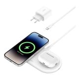 Belkin Boostcharge Pro 2 In 1 Arada Kablosuz Şarj Istasyonu Beyaz