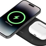 Belkin BoostCharge Pro 2'si 1 arada MageSafe Kablosuz Şarj İstasyonu - ‎WIZ021vfBK