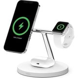 Belkin Boostcharge Pro 3'ü 1 Arada Qi2'li Kablosuz Şarj Cihazışarj Standı - Beyaz - Renkli