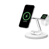 Belkin BoostCharge Pro 3'ü 1 Arada Qi2'li Kablosuz Şarj CihazıŞarj Standı - Beyaz