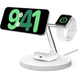 Belkin Boostcharge Pro Qi2 15W 3in1 Magsafe Şarj Standı WIZ009VFWH-V2 Beyaz