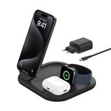 Belkın Boostcharge QI2 15W 3ın1 Magsafe Kablosuz Şarj Standı Sıyah (outlet)