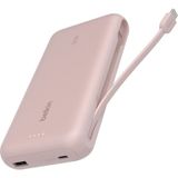 Belkin BPB024HQPK – 20.000 mAh Powerbank, 30W Hızlı Şarj, Entegre USB-C Kablo – Pembe