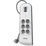 Belkin BSV604 2 Metre 6`lı Usb-A Akım Korumalı Priz Beyaz
