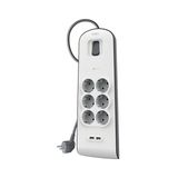 Belkin Bsv604 2 Metre 6'lı Usb-A Akım Korumalı Priz Beyaz