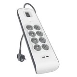 Belkin Bsv804 2 Metre 8'li Usb-A Akım Korumalı Priz Beyaz