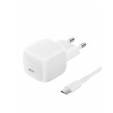 Belkin Kompakt Şarj Cihazı 45 W + USB-C - USB-C Kablosu, iPhone 17, 16, 15, 14, , , , S25 Serisi, S24, Pixel 9, iPad, AirPods Fazlası için Şarj,