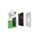 Belkin ScreenForce InvisiGlass iPhone 17 + iPhone 16 Pro ekran koruyuculu koruyucu folyo, çizilmez, konumlandırma kılıflı ekran koruyucu folyo, kabarcıksız takma, cam koruması, geri dönüştürülmüş cam