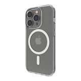 Belkin SHEERFORCE™ MagSafe iPhone 14 Pro için Uyumlu Telefon Kılıfı, İşlenmiş Kaplama, Dahili Mıknatıslar ve Ekran ve Kamera Koruması için Yükseltilmiş Kenar Tamponu - Şeffaf