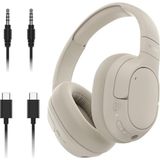 Belkin SoundForm Isolate Gürültü Önleyici Kablosuz Kulaklık (Kum) – Mikrofonlu, 60 Saat Pil, Derin Bas, CloudCushion Konfor, Bluetooth Kulak Üstü Kulaklık