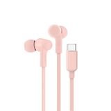 Belkin SoundForm Kablolu Kulaklık (Pembe) – Mikrofonlu Kulak İçi Tasarım, USB-C Konnektör, iPhone 15, iPad Mini, Galaxy ve Android Cihazlarla Uyumlu
