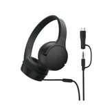 Belkin SoundForm Mini Kids Kablolu Kulaklık (Siyah) – USB-C + 3,5 mm Adaptör, Dahili Mikrofon, 85 dB Ses Sınırı, Eğlenceli Çıkartmalar, iPhone, iPad, Galaxy Uyumlu