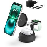 Belkin Ultracharge Pro Magsafe Uyumlu 3’Ü 1 Arada Qi2 25W Kablosuz Şarj Cihazı, Iphone 17, Apple Wat
