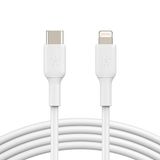 Belkin USB-C - Lightning Kablosu (Hızlı Şarj Kablosu) Hızlı Şarj MFi Sertifikalı USB-C Kablosu (Beyaz, 1 m)