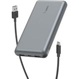 Belkin USB C Taşınabilir Şarj Cihazı 20000MAH, 20K Powerbank, USB Type C Giriş Çıkış Portu ve 2 USB - Açık Gri
