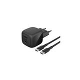 Belkin WCA013 45W Hızlı Duvar Şarjı + 1M Kablo USB-C Kablo - Siyah