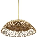 Belkıs Rattan Bambu Rattan Hasır Rafya Jüt ip Makrome Avize 50x20 cm - Bal Köpüğü - 1