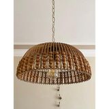 Belkıs Rattan Bambu Rattan Hasır Rafya Jüt Ip Sarkıt Avize 40