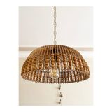 Belkıs Rattan Rattan, Bambu, Hasır Sarkıt Avize Çap: 40 Cm