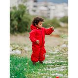 Belkızın Atölyesi Kırmızı Termal KALIN Astronot Tulum - 4 - 5 Yaş