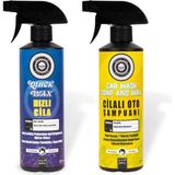 Bella Car Care Oto Ultra Parlatıcı Hızlı Cila ve Cilalı Oto Şampuan Yıkama Seti