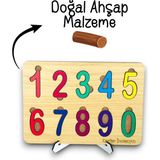 Bella Casa Kids Egitici Ahsap Rakamlar Bul Tak Oyunu, Egitici Oyuncak, Montessori Egitim Oyuncak, Motor Zeka Oyuncak - Renkli - Ahşap