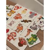 Bella Casa Kids Hayvan Eşleme Puzzle Kartı, Puzzle Eğitici Oyuncak, Montessori Eğitim Oyuncak, Motor Zeka Oyuncak