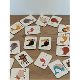 Bella Casa Kids Hayvanlar Eşleme Ahşap Zeka Kartı, Eğitici Oyuncak, Montessori Eğitim Oyuncak, Motor Zeka Oyuncaklar