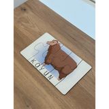 Bella Casa Kids Hayvanlar Öğrenme Eşleme Puzzle Kartı, Puzzle Eğitici Oyuncak, Montessori Eğitim Oyuncak, Motor Zeka