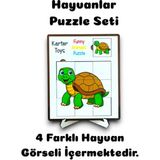 Bella Casa Kids Hayvanlar Puzzle Seti.4 Lü Puzzle Seti,yapboz,eğlenceli Yap Boz Seti