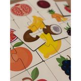 Bella Casa Kids Meyve Sebze Eşleme Puzzle Kartı, Puzzle Eğitici Oyuncak, Montessori Eğitim Oyuncak, Motor Zeka Oyun