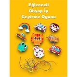 Bella Casa Kids Montessori Ip Geçirme Oyunu,ahşap Ip Geçirme Oyuncağı,eğitici Oyuncak,ahşap Oyuncak