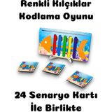 Bella Casa Kids Renkli Balık Kılçıklar Zeka Oyunu, Robotik Kodlama Bul Tak Oyunu, Egitici Oyuncak, Montessori Egitim - Renkli - Ahşap