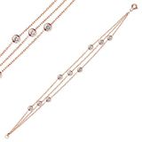 Bella Gloria GB00109 Gümüş Rose Şelale Bileklik