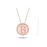 Bella Gloria Rose Altın Taşlı Plaka Kolye (Pp78105)
