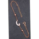 Bella Gloria TGB0169 Beyaz Ayyıldız Kadın Gümüş Bileklik