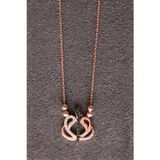 Bella Gloria TGK0210 Elif Vav Rose Gümüş Kolye