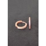 Bella Gloria TGP0074 Tek Sıra Rose Gümüş Küpe