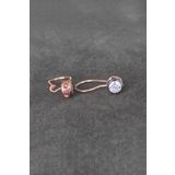Bella Gloria TGP0084 Telli Tektaş Rose Gümüş Küpe