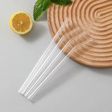 Bella Hause Renkli Cam Pipet Seti (5 Parça) | Temizleme Fırçalı Isıya Dayanıklı Borosilikat Cam Pipet, Soğuk Kahve, Smoothie ve Kokteyl İçin Yeniden Kullanılabilir Şık Pipet Seti (Şeffaf, 5'li)