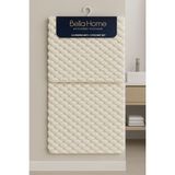 Bella Home 2'li Petek Puffy Klozet Takımı - Yıkanabilir Kaymaz Dot Taban - 60X100 cm 50X60 cm - Yeni Renkler - Krem