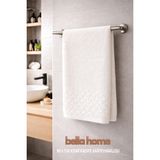 Bella Home 90X150 cm Kısmi Kadife Banyo Havlusu | 1 Adet | %100 Pamuk | Yumuşak Dokulu | Zarif & Konforlu - 90 x 150 cm - Krem