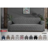 Bella Home Altınkoza Maksi Stil Strech Koltuk Örtüsü (3+3+1+1) - Likralı - Lastikli - Oturma Grubu - Gri