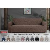 Bella Home Altınkoza Maksi Stil Strech Koltuk Örtüsü (3+3+1+1) - Likralı - Lastikli - Oturma Grubu - Kemik