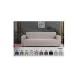 Bella Home Altınkoza Maksi Stil Strech Koltuk Örtüsü (3+3+1+1) - Likralı - Lastikli - Oturma Grubu - Taş