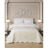 Bella Home Arlena 7 Parça Gelin Seti | Kadife Yatak Örtülü, Pamuk Nevresim, Çarşaf ve Yastık Kılıfı Takımı - Krem - 250 x 260 cm