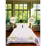 Bella Home Battal Boy Kalpli Nevresim Seti - 1 Adet Nevresim, 2 Adet Yastık Kılıfı - Beyaz - 220 x 240 cm