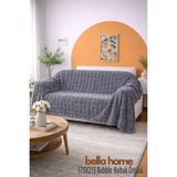 Bella Home Bubble Koltuk Örtüsü | 175X215 cm | 1 Adet | Yumuşak Dokulu & Modern Tasarım | Şık ve Kullanışlı - 175 x 215 cm - Koyu Gri